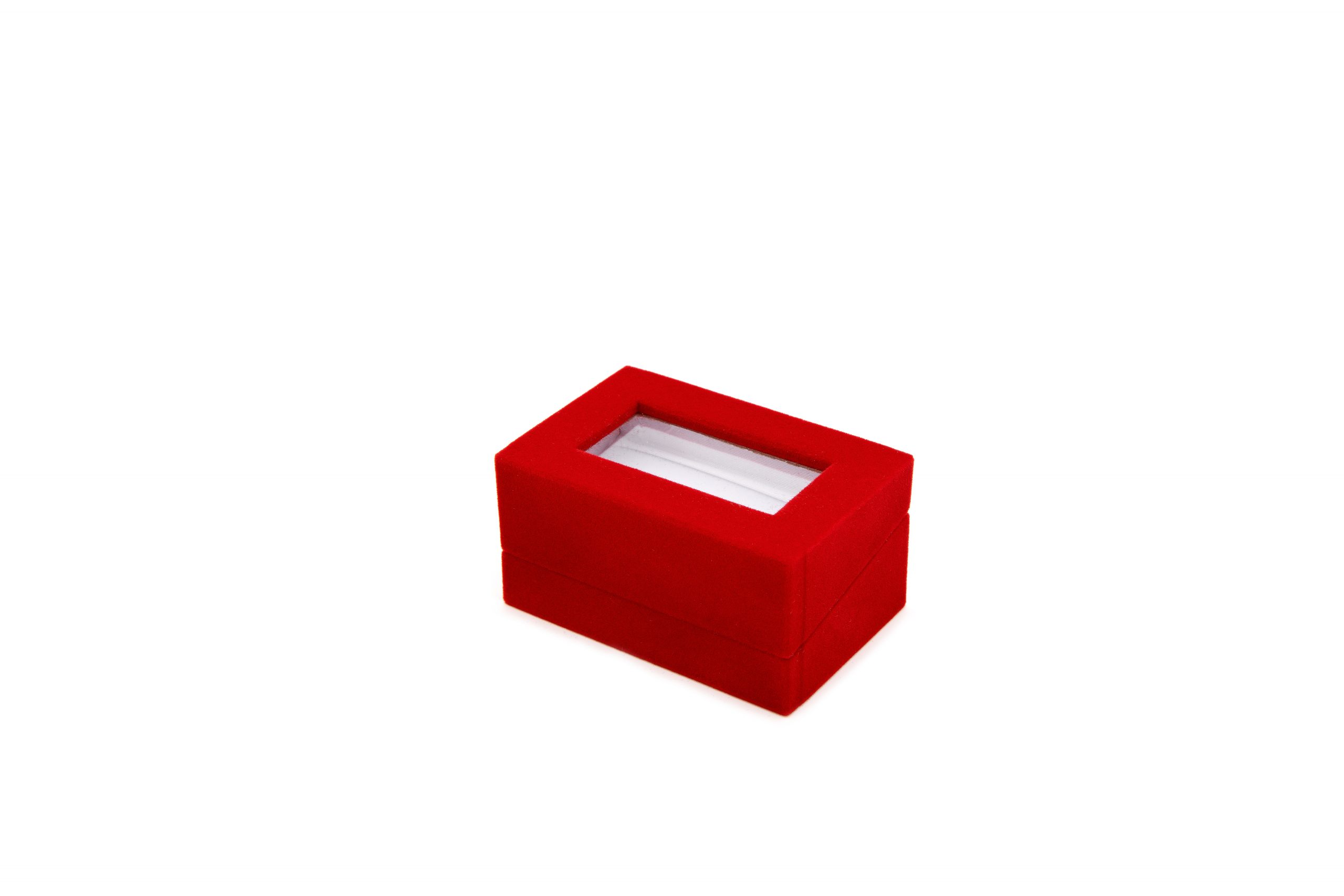 Velvet Jewellery Box Transparent Lid